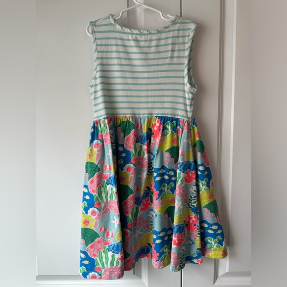 Mini Boden Girls Sea Life Striped Dress (Size 8-9) - Picture 2 of 5